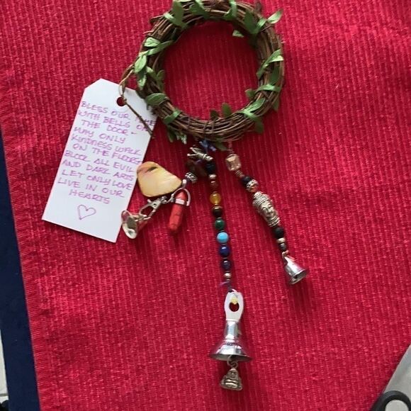 NWT handmade Door Blessings by Dani bells beads Buddha crystals - Picture 4 of 8